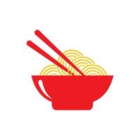 illustrazione di immagini di logo di noodle caldi vettore