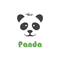 panda logo modello vettore icona