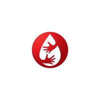 immagini del logo goccia di sangue vettore