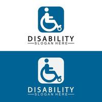 appassionato invalidità persone supporto logo. ruota sedia logo illustrazione. vettore