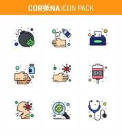 25 coronavirus emergenza iconset blu design come come batteri lavare scatola sapone pulizia virale coronavirus 2019 nov malattia vettore design elementi