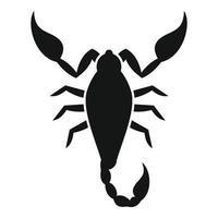 zodiaco scorpione icona, semplice stile vettore
