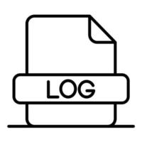 log file linea icona vettore