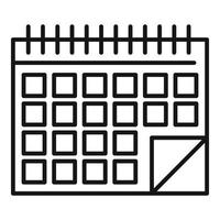 servizio calendario icona, schema stile vettore