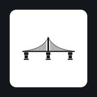 ponte con acciaio supporti icona, semplice stile vettore