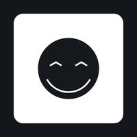 sorridente emoticon icona, semplice stile vettore