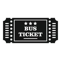 inteligente autobus biglietto icona, semplice stile vettore