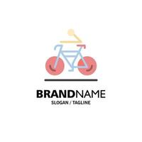 attività bicicletta bicicletta bike Ciclismo attività commerciale logo modello piatto colore vettore