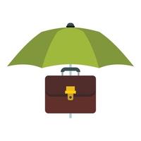 ombrello e diplomatico icona, piatto stile vettore