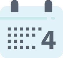 calendario giorno Data americano piatto colore icona vettore icona bandiera modello