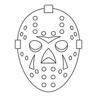 portiere maschera icona, schema stile vettore