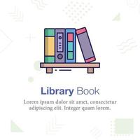 biblioteca libro vettore illustrazione icona, relazionato per scuola e formazione scolastica