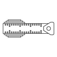 misurazione centimetro icona, schema stile vettore