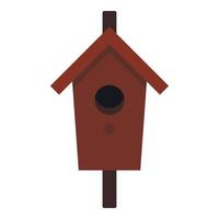 birdhouse icona, piatto stile vettore