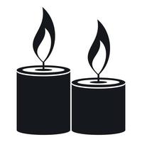 aromatico candele icona, semplice stile vettore