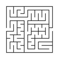 piazza labirinto. buio astratto labirinto labirinto isolato su bianca sfondo. gioco per bambini. vettore illustrazione.
