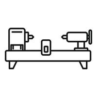 perforazione tornio icona, schema stile vettore