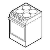 moderno elettrico fornello icona, schema stile vettore