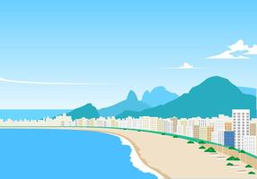 Paesaggio di Copacabana Free Vector