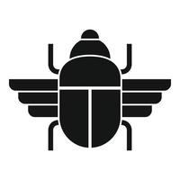 antico scarabeo scarafaggio icona, semplice stile vettore