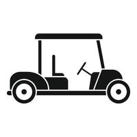 golf carrello attrezzatura icona, semplice stile vettore