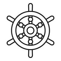 crociera nave ruota icona, schema stile vettore