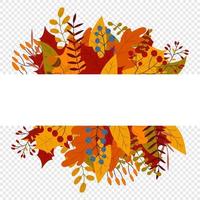 autunno vettore bandiera di le foglie e rami. Ciao autunno caduta le foglie. autunnale fogliame autunno e popolare le foglie. autunno design. vettore illustrazione