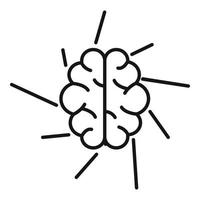 cervello capacità icona, schema stile vettore
