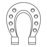 ferro di cavallo icona, schema stile vettore