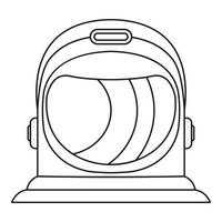 astronauta casco icona, schema stile vettore