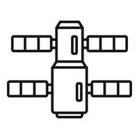 missione spazio stazione icona schema vettore. Marte navicella spaziale vettore