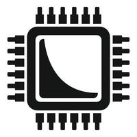 nano processore icona, semplice stile vettore