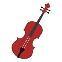 violoncello icona, piatto stile vettore