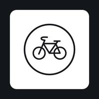 cartello bicicletta icona, semplice stile vettore