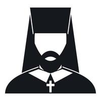 ortodosso sacerdote icona, semplice stile vettore