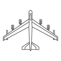 armato combattente Jet icona, schema stile vettore