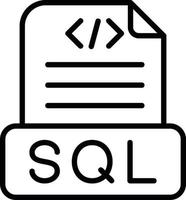 sql file vettore icona