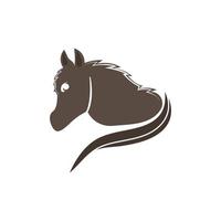 cavallo testa logo icona modello design vettore