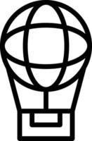 icona della linea di mongolfiera vettore