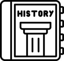 icona della linea di storia vettore