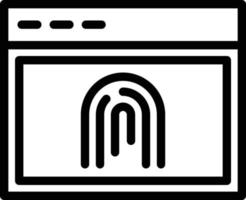 icona della linea biometrica vettore