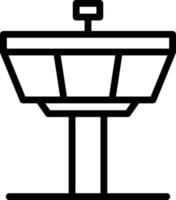 icona della linea della torre di controllo vettore