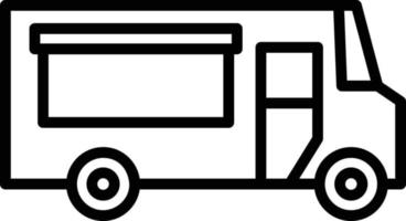 icona della linea di camion di cibo vettore