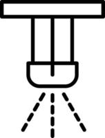 icona della linea dell'irrigatore vettore