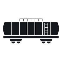 olio ferrovia serbatoio icona, semplice stile vettore