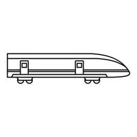 moderno alto velocità treno icona, schema stile vettore