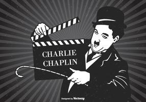 poster retrò di vettore di charlie chaplin