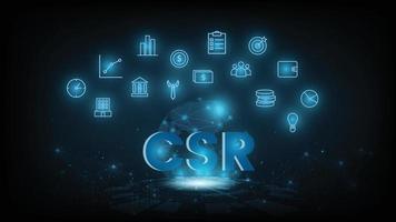 csr-sociale responsabilità ragnatela bandiera icona impostato ragnatela intestazione bandiera w onestà, integrità, collaborazione, eccetera vettore