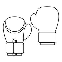 guanti per boxe icona, schema stile vettore