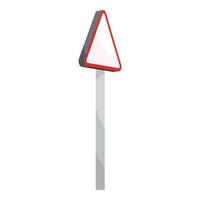 strada cartello triangolo con rosso bordo icona vettore